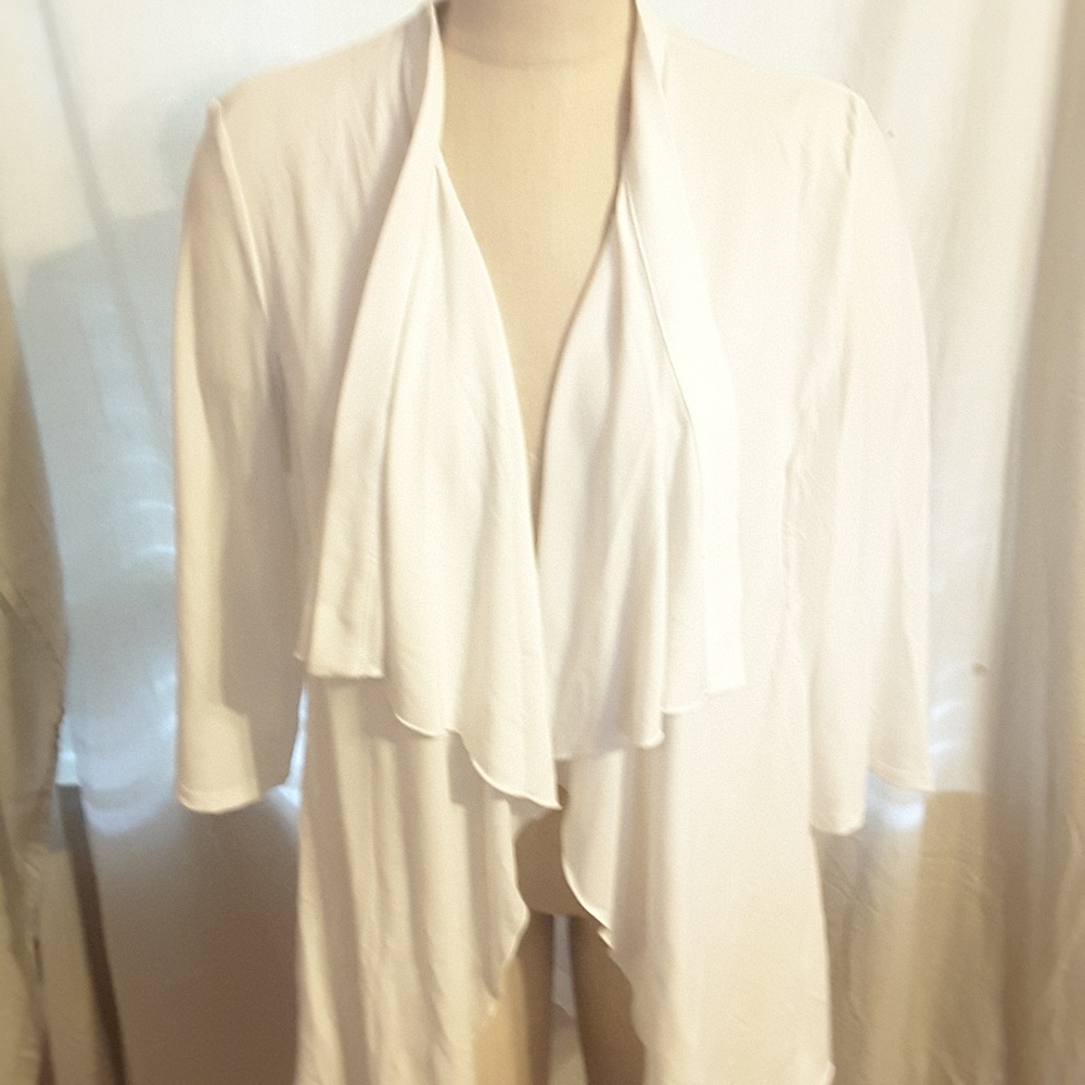 Chico's Draped Cardigan White Size 2